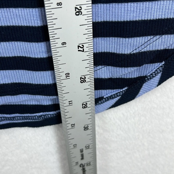 Lou & Gray Womens Top Sz L Blue Striped Rayon Blend Knit Scoop Neck Long Sleeves - Picture 11 of 11